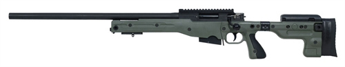 Accuracy International AT Rifle - Left Hand Folding Green Stock - 308 Win 26 inch plain threaded bbl, Tac Muzzle Brake|