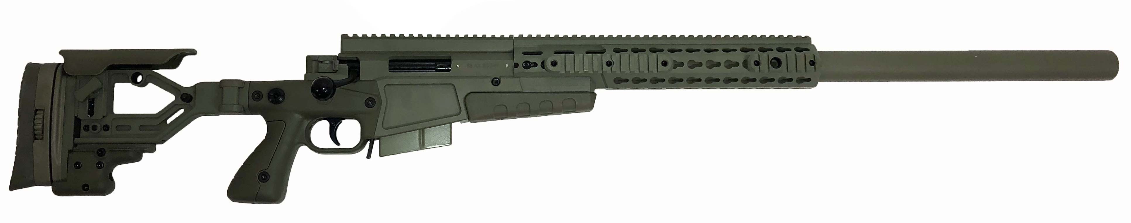 AI AX 308 16" fully suppressed green Folding stock|