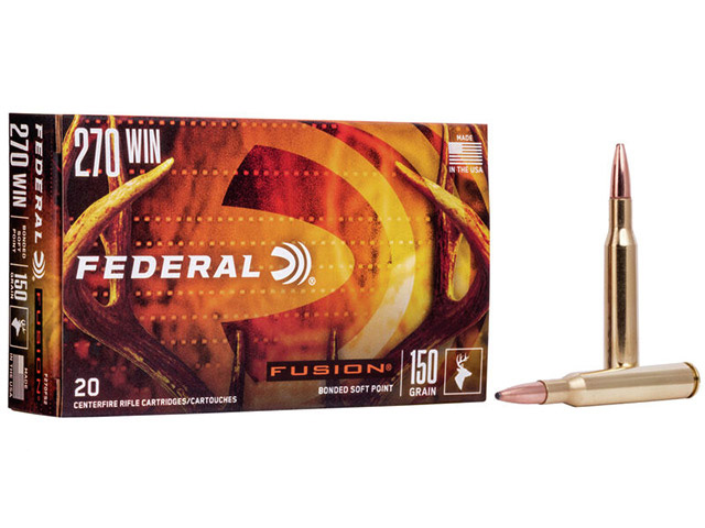 Federal Fusion .270 Win 150gr Fusion bonded soft point. Box of 20|F270FS2