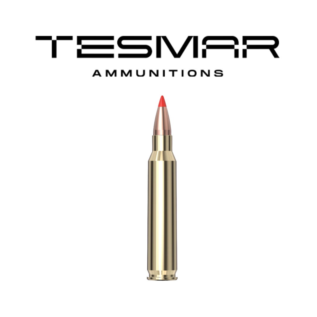Tesmar .223 55gr V-MAX Ammunition, Box of 20 Rounds. (Hornady bullets & locally produced brass)|