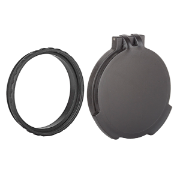 Tenebraex Tactical Tough Flip Cover with Adapter Ring, Objective, Black in color, to fit Schmidt & Bender 5-25x56 PM II/LP/MTC.  Double Tab Cover.|SB5600-FCV