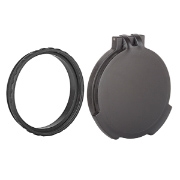 Tenebraex Tactical Tough Flip Cover with Adapter Ring, Objective, Black in color, to fit Schmidt & Bender 5-25x56 PM II/LP/MTC.  Double Tab Cover.|SB5600-FCV