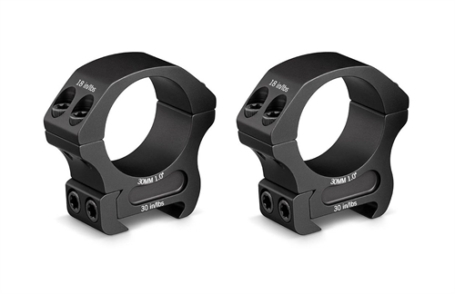 Vortex Pro Scope Rings 30mm High 1" PPR30-M|PR30-M