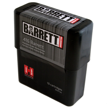 Barrett .416 Ammunition Hornady 450 gr BTHP 100 rds 12770