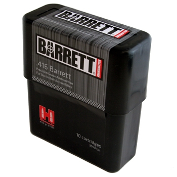 Barrett .416 Ammunition, Hornady 450 gr BTHP 10 round box 41622 41622
