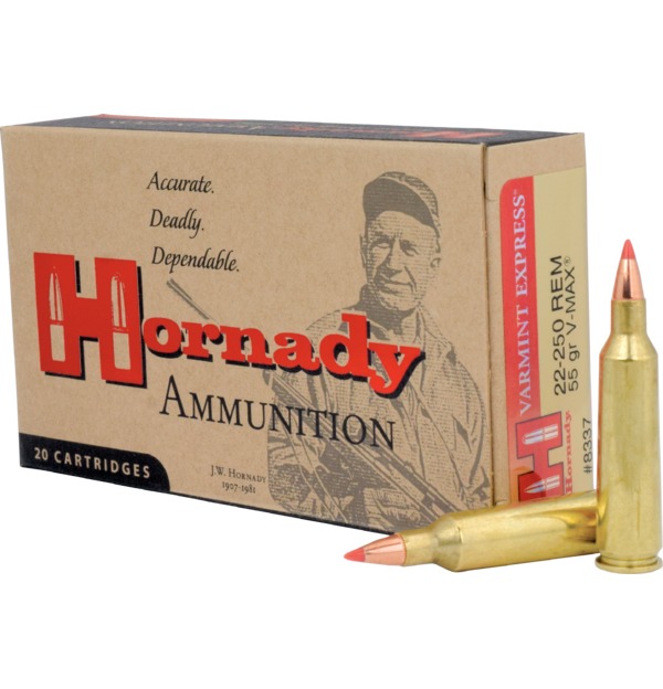 Hornady .22-250 Remington Vmax 55gr Varmint Express Box of 20|8337