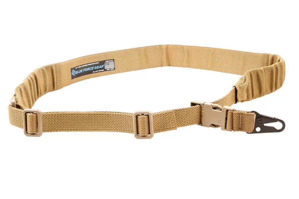 Blue Force Gear UDC Padded Bungee One Point Sling with Sling Snap Hook Adapter. Coyote Brown|UDC-200-BG-HK-CB