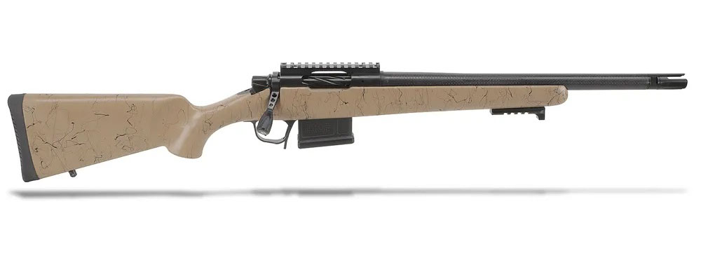 Christensen Arms Ridgeline Scout 308 Win. Carbon Fiber 16in. Tan / Black webbing. 0 Moa Rail. Threaded 5/8x24. Flash Hider. AICS Mag|801-06120-00