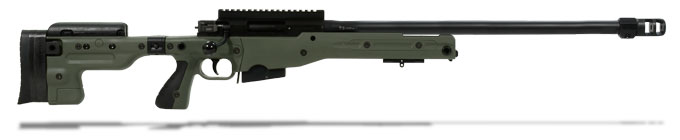 Accuracy International AT Rifle - Folding Green, 6.5CR, 24", Cut Rifled, Plain Threaded, Tac brake, 1 Mag 10rd|