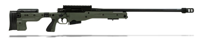 Accuracy International AT Rifle - Folding Green, 6.5CR, 26", Cut Rifled, Plain Threaded, Tac brake, 1 Mag 10rd|