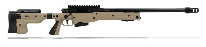 Accuracy International AT Rifle - Folding FDE, 6.5CR, 24", Cut Rifled, Plain Threaded, Tac brake, 1 Mag 10rd|